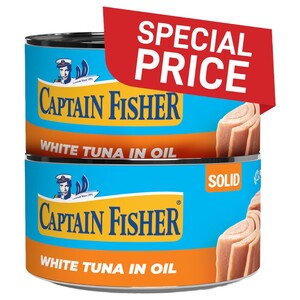 Captain Fisher White Tuna In Oil 185G X2