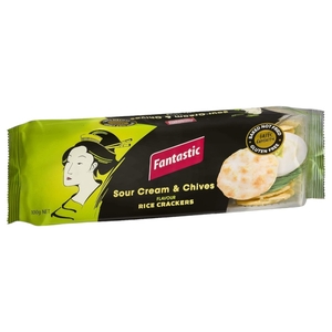 Fantastic Rice Crackers Sour Cream & Chives 100G