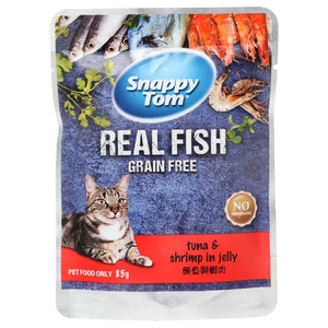 Snappy Tom Real Fish Tuna And Shrimp In Jelly 85G