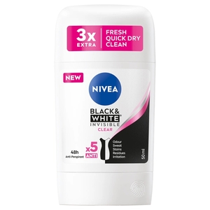 Nivea Stick Black & White Invisible Clear 50Ml