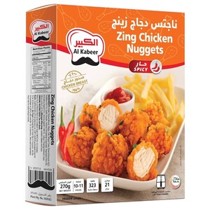 Al Kabeer Frozen Zing Chicken Nuggets Spicy 270G
