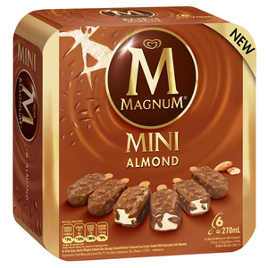 Magnum Mini Ice Cream Almond 6 Pieces 360Ml