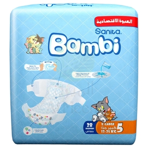 Bambi Xl Baby Diapers Size 5 28 Pieces