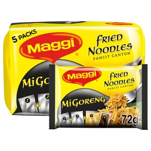 Maggi Fried Noodles Mi Goreng With 4 Flavor Sachets 72G X5