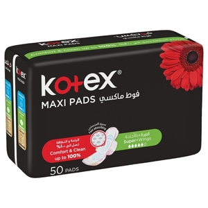 Kotex Maxi Pad Comfort & Clean 50 Pads