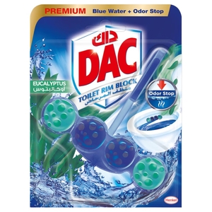 Dac Blue Active Eucalyptus Toilet Rim Block 50G