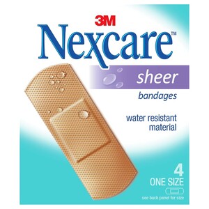 Nexcare Sheer Bandages 4 Pieces