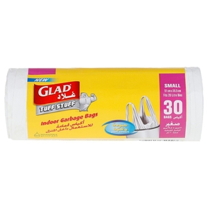 Glad Tuff Stuff Garbage Small White Handle Bags 20 L 30 Bags
