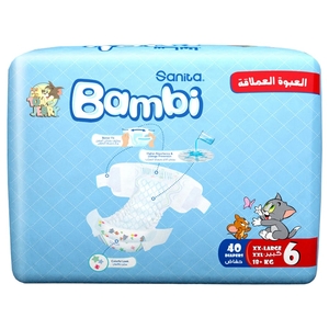 Bambi Diapers 18+Kg Size 6 40 Pieces