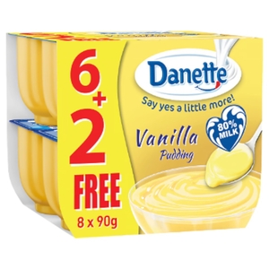 Danette Dessert Vanilla 90G X8