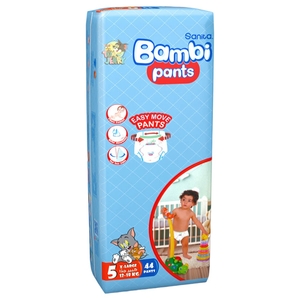 Bambi Diaper Pants Size 5 12-18Kg 44 Pieces