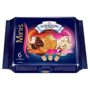 London Dairy Ice Cream Minis Almond 60Ml X6