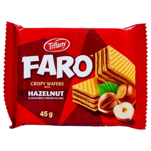 Tiffany Faro Crispy Wafers Biscuit Hazelnut 45G