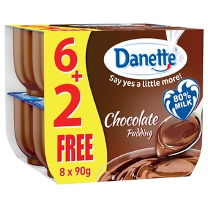 Danette Dessert Chocolate 90G X8