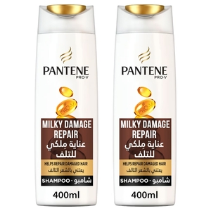 Pantene Shampoo Milky Damage Repair 400Ml X2
