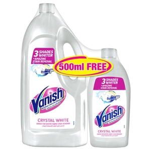 Vanish Fabric Stain Remover Crystal White 1.8L + 500Ml