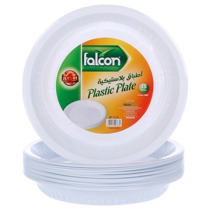 Falcon Plastic Plate Round 22Cm 25 Pieces