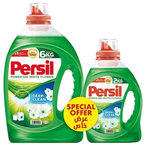 Persil Liquid Laundry Detergent Power Gel White Flower 2.9L + 1L Free