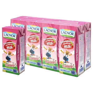 Lacnor Uht Strawberry Milk 180Ml X8