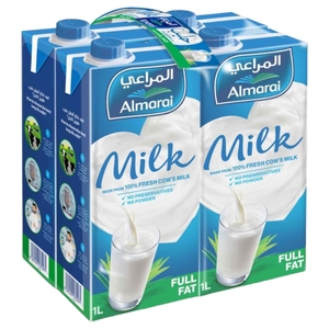 Almarai Uht Milk Full Fat 1L X4