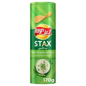 Lay's Potato Chips Stax Sour Cream & Onion 170G