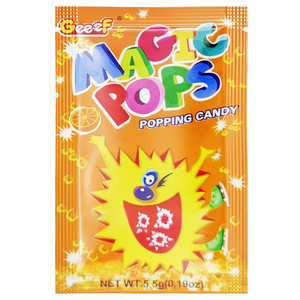 Geeef Magic Pops Popping Candy Orange 5.5G