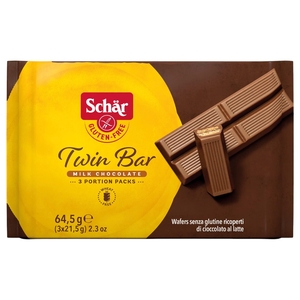 Schär Twin Bar Milk Chocolate Gluten Free 64.5