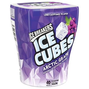 Ice Breakers Ice Cubes Gum Arctic Grape Sugar Free 40 Pieces