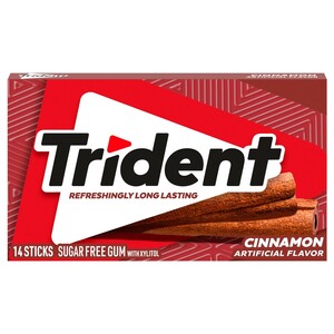 Trident Cinnamon Sugar Free 14 Pieces 26.64G