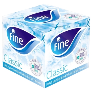 Fine Classic White Tissues 2Ply 100 Pieces