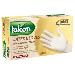 Falcon Latex Examination Gloves Large 100 Pieces