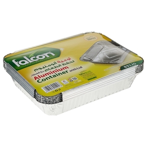 Falcon Small Aluminum Containers With Lids 10 Pieces