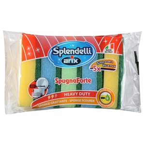 Arix Heavy Duty Sponge Scourers 5 Pieces
