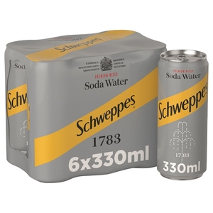 Schweppes Soda Water 330Ml X6