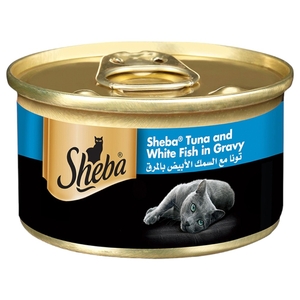 Sheba Tuna And White Fish In Gravy 85G
