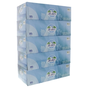 Al Ain Soft Facial Tissues 2Ply 200 Sheets X5