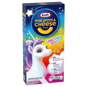 Kraft Macaroni & Cheese Dinner Unicorn Shapes 156G
