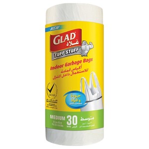 Glad Tuff Stuff Indoor Garbage Bags Medium 30 Pieces