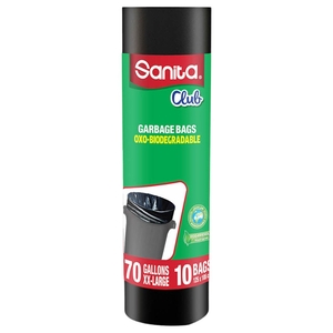 Sanita Club Garbage Bag Biodegradable 70 Gallons 10Bags