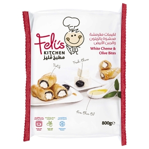 Feli's Kitchen White Cheese & Olive Bites 800G