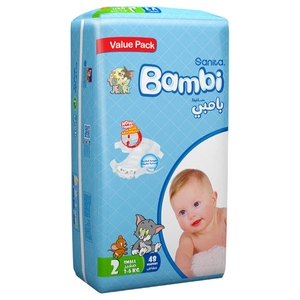 Bambi Diapers Small Size 2 3-6Kg 48 Pieces