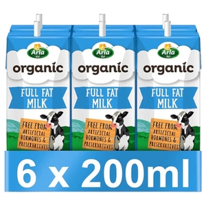 Arla Milk Full Fat Organic 200Ml X6