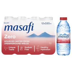 Masafi Zero Sodium Mineral Water 330Ml X12