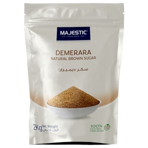 Majestic Premium Quality Demerara Natural Brown Sugar 2Kg