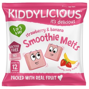 Kiddylicious Strawberry And Banana Smoothie Melts 6G