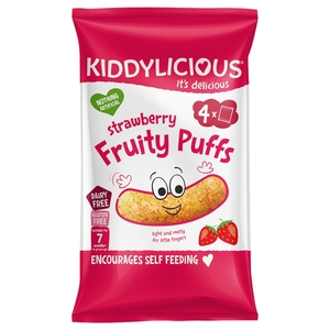 Kiddylicious Strawberry Fruity Puffs 40G