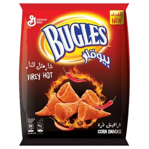 General Mills Bugles Fiery Hot Corn Chips 125G
