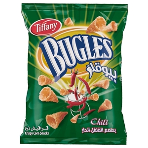 Tiffany Bugles Chili Corn Chips 125G