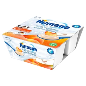 Humana Baby Milk Pudding Peach 4 Pieces 100G