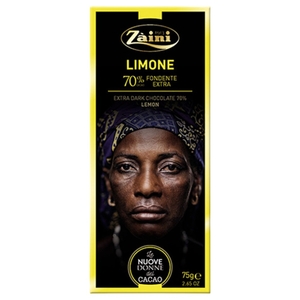 Zaini Extra Dark Chocolate 70% Limone 75G